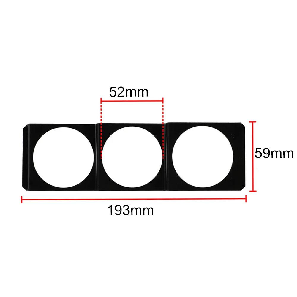 1pc Universal Car 52mm Gauge Radio Single DIN Slot Dashboard 3 Hole Panel Holder Instrument Meter Pod Mount Holder Accessories