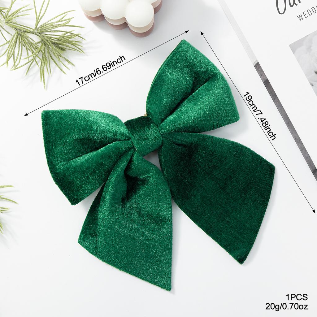 Pink Green White Velvet Christmas Bow Christmas Tree Hanging Ornament Christmas Decorations Christmas Tree Decorations
