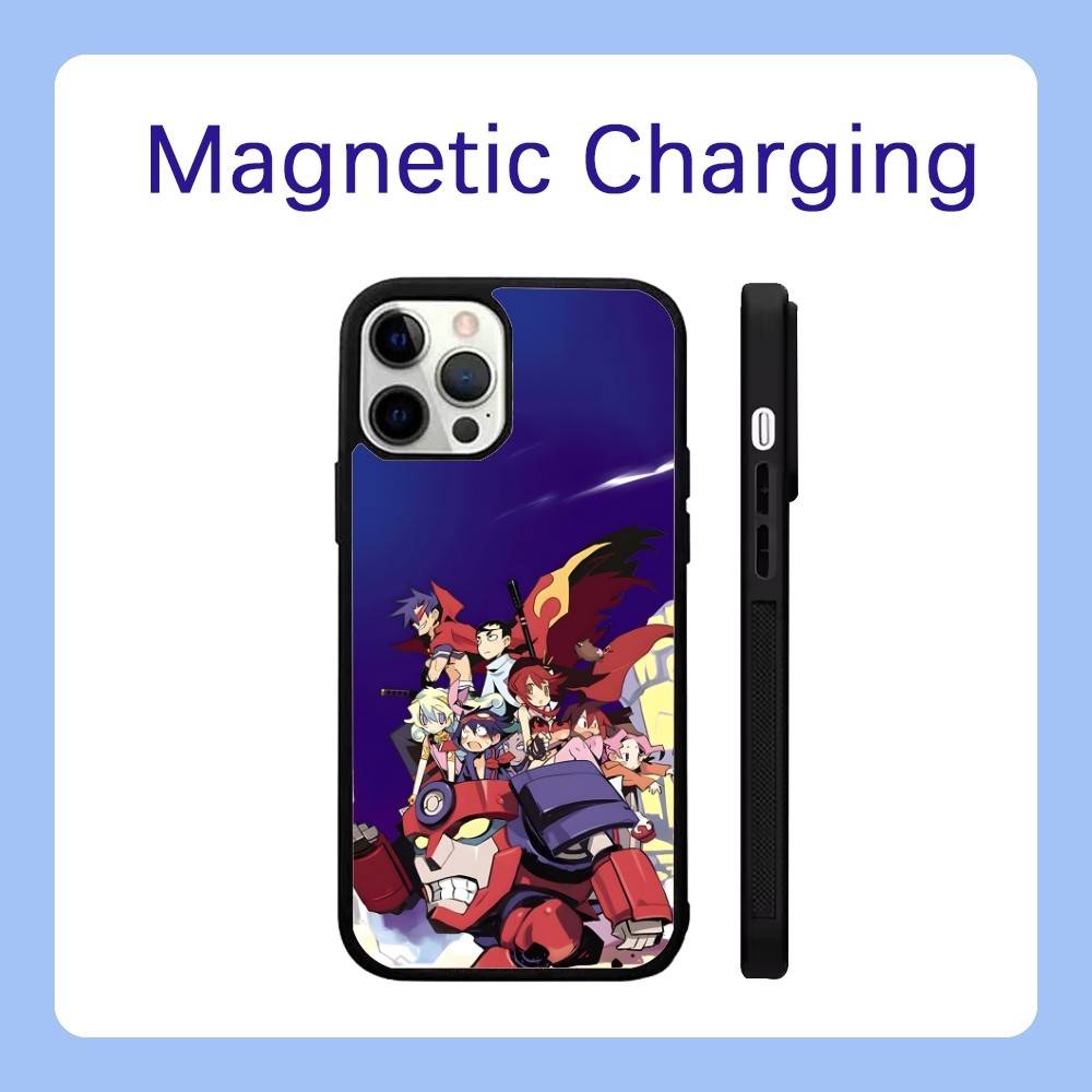 Custodia per Telefono Anime G-Gurren Lagann Per iPhone 17,16,15,14,13,12,11,Pro,Max,Plus,Air,Mini,SE Ricarica Wireless Magnetica Magsafe