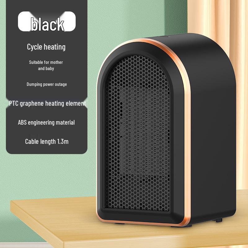 Compact Desktop Electric Heater for Bedroom - Portable Warm Air Heater