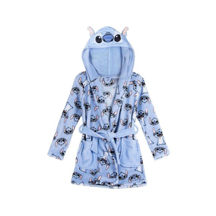 Peignoir Enfant en Polaire Stitch à Capuche