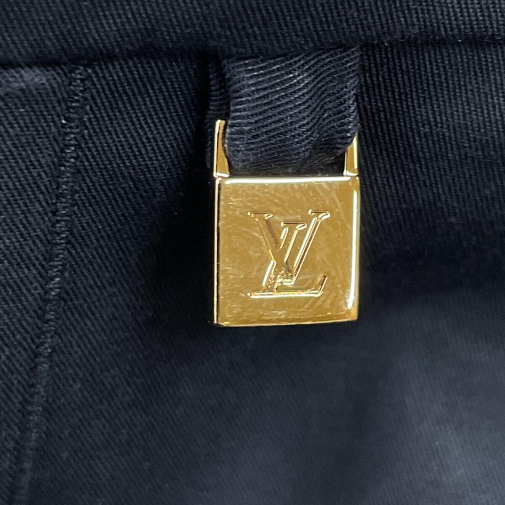 Louis Vuitton Cotton X Polyurethane Zip Fly Tapered Pants Bottoms 34 blackUsed