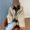 Imitation Lamb Wool Hooded Coat For Women Fall Winter Coat Button New Korean Style Small Loose Slimming And All-Matching Top