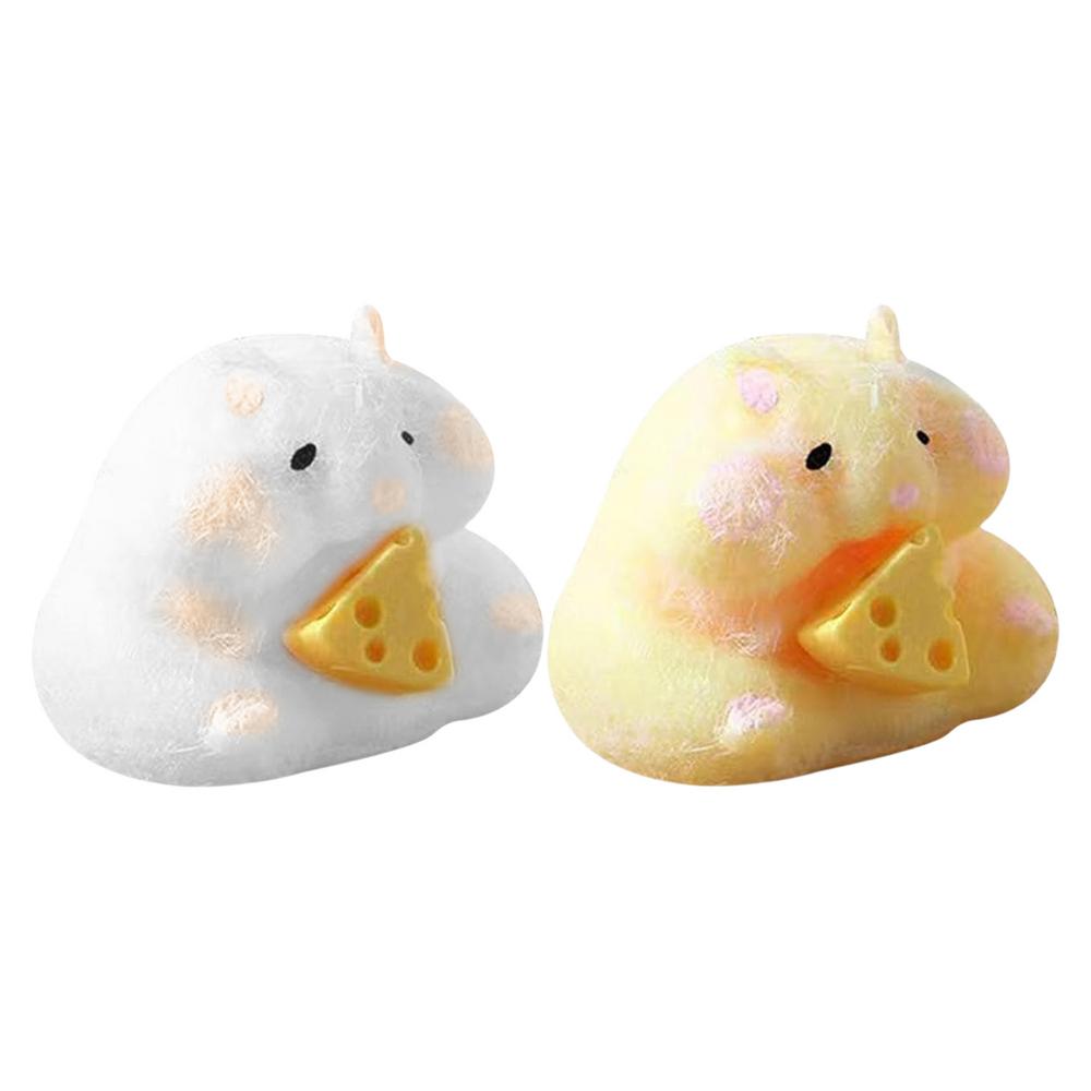 Taba Squishy Toy Mochi Toy Silikonová fuzzy Roztomilý Křeček Ručně vyráběná Squishy Toy Tabby Křeček Uvolňovač stresu Ruční relaxační hračky