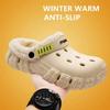 New Fashi Winter Slippers Warm Plush Couple Slippers Indoor Outdoor N-slip Men's Cott Shoes Thick Soled Men Garden Shoes