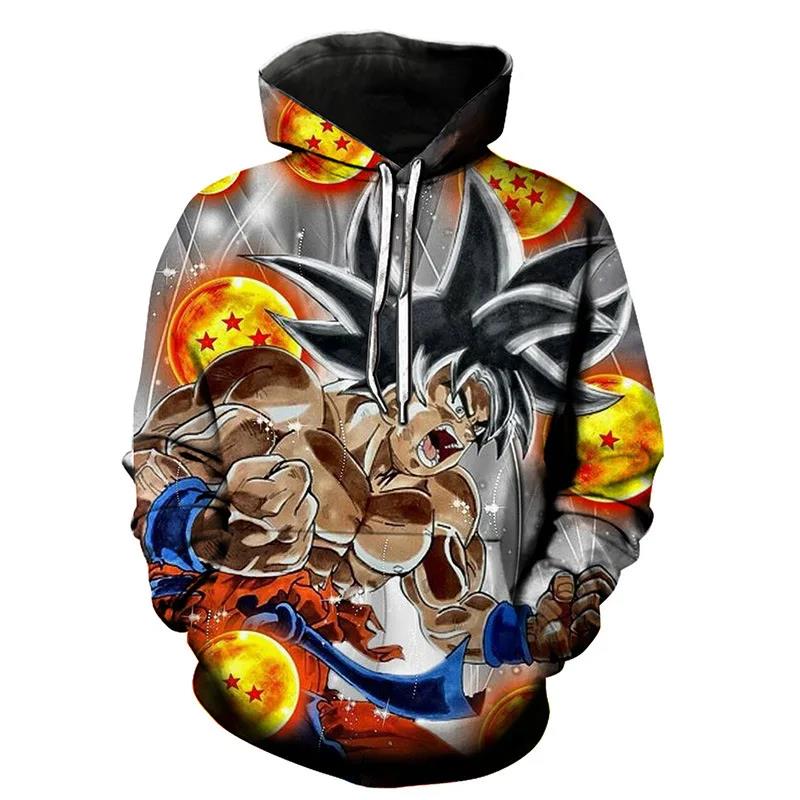 Dragon Ball Dessin Animé Hommes Mode Sweat À Capuche Bande Dessinée Goku 3D Imprimé À Capuche Décontracté Cool Vêtements Pour Enfants