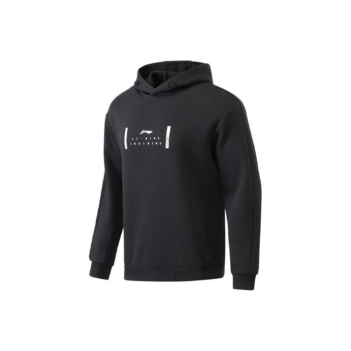 

Li-Ning Цветные блочные буквы печати Спортивная толстовка с капюшоном Мужские толстовки с капюшоном Черный AWDR063-1 S
