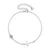 Silvere Glam Ins Fresh And Simple Cross Moissanite Bracelet For Women, A High-end Design Sense, 925 Sterling Silver Jewelry