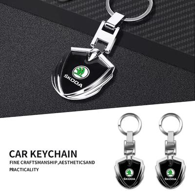 3D Metal Car Styling Keychain Key Chain Key Rings Pendant For Octavia 1 2 3 A4 A5 MK2 Fabia Kamiq Kapoq Kodiaq Rapid SCALA
