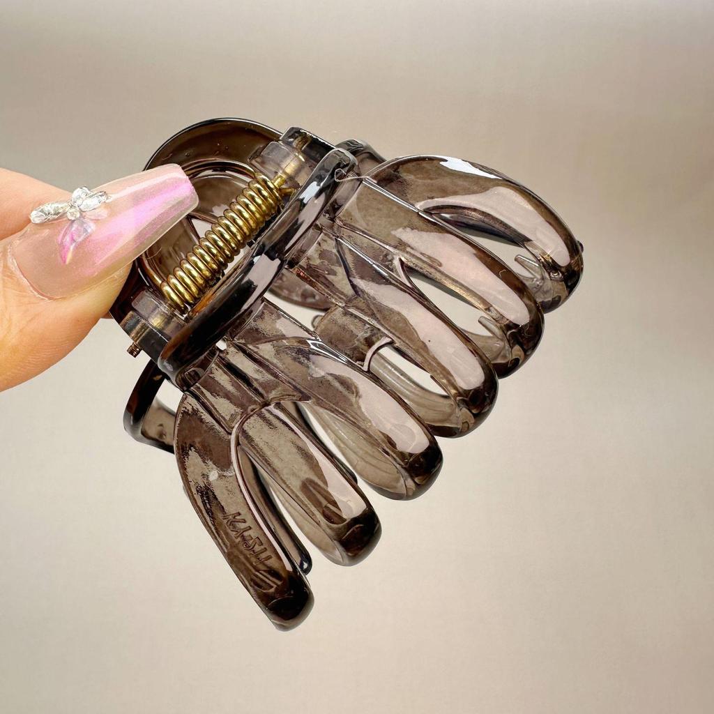 Elegant 8cm Small Pumpkin Claw Clip - French Style Hair Accessory for Women