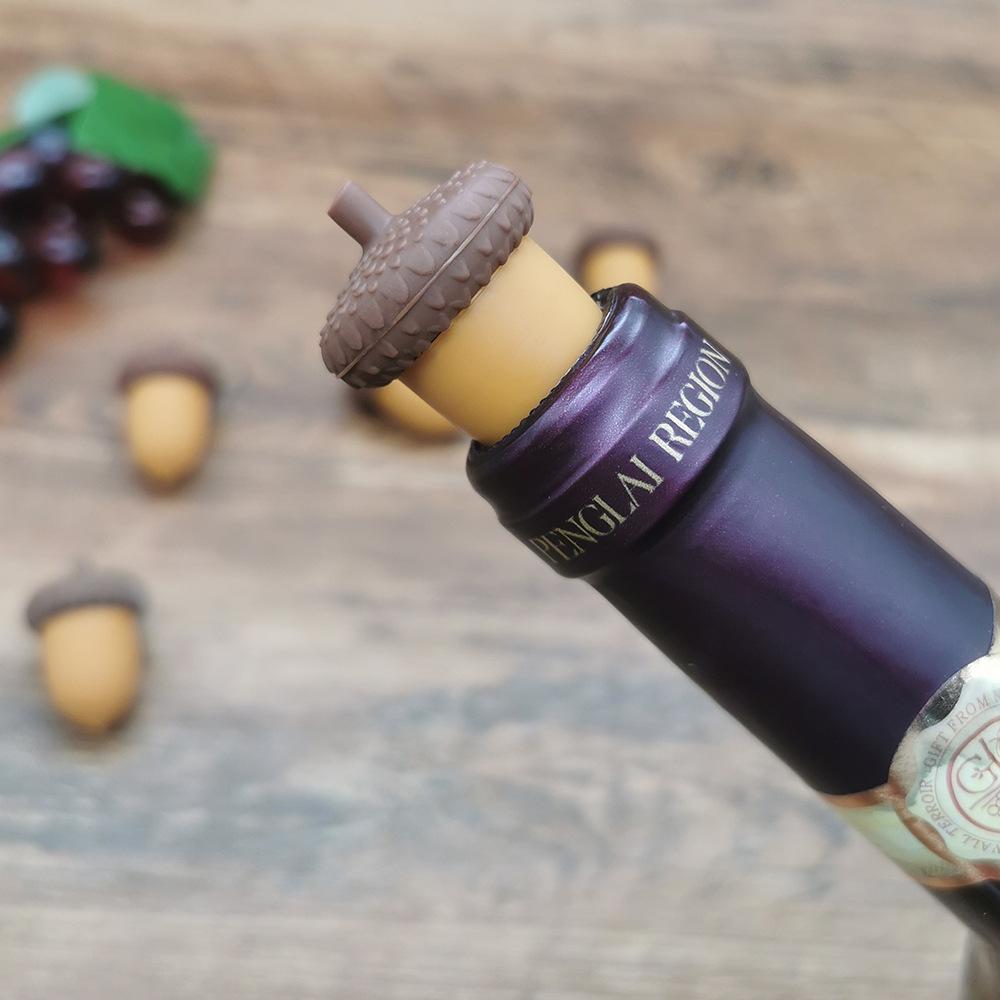 1pc New Mini Acorn Bottle Stopper Silicone Pinecone Champagne Stopper Red Wine Stopper Wine Bottle Cap