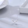Five Blessings Silver-Plated Necklace: Heart & Flower Lucky Beads, Elegant Women's Design
