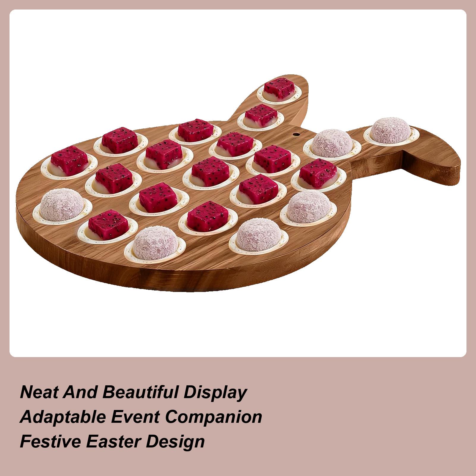 Пасхальная тарелка для фаршированных яиц 21-луночный контейнер для конфет в виде кролика деревянная подставка для дьявольских яиц тарелка-держатель для фаршированных яиц для кухонных столешниц China Mainland 10090₽