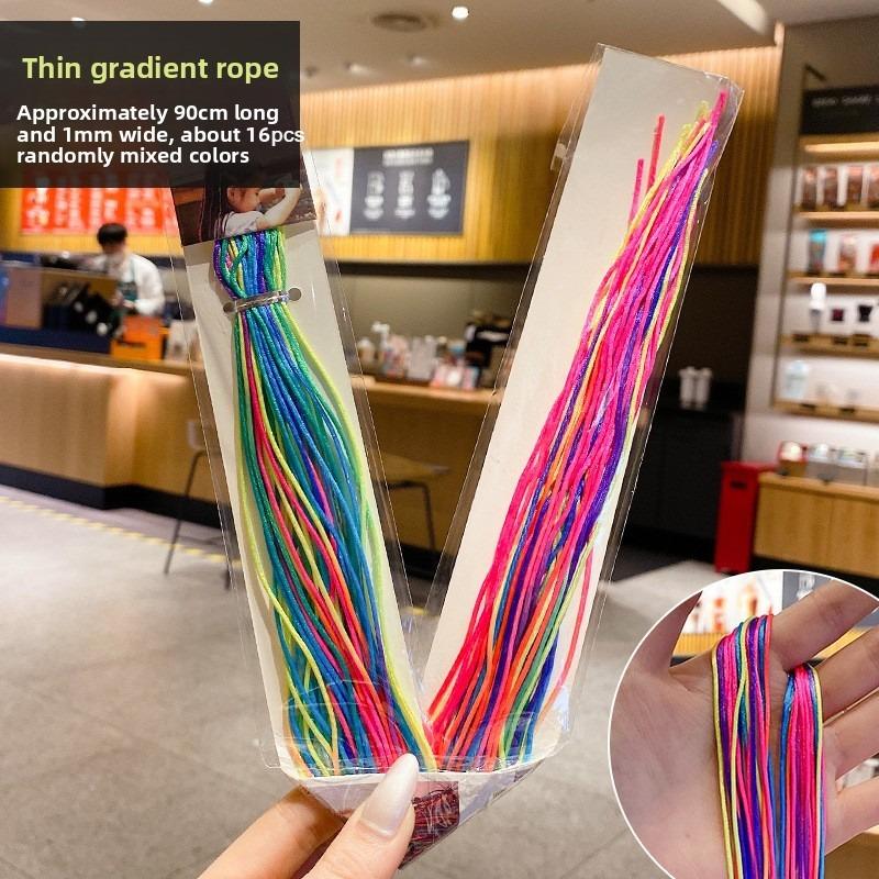 90cm Mix Colorful Hair Braids Rope Strands for Women and Girls DIY Ponytail Braiders Ladies Styling Hair Accessories