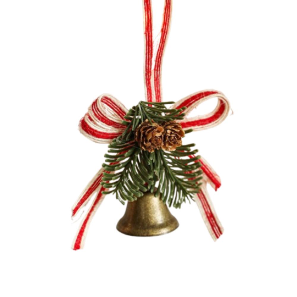Bronze Pinecone Bell Pendant Retro Christmas Tree Hanging Bells Garden Decor