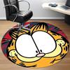 1pc Garfield Cat Office Round Area Rug, Under Office Chairs Bedroom Living Room Home Decor, Room Deco