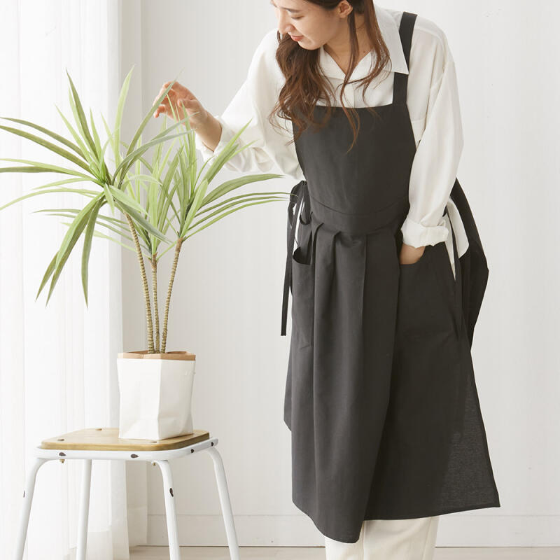 Luna Lian Pure Cotton Team Long Waterproof Apron Caramel Caramel