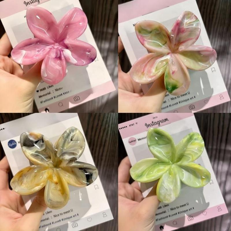 Tyrande Stumpfe Blume Griff Frisch und Süß Eierblume Hinterkopf Scheibe Haar Hai Clip Haarschmuck