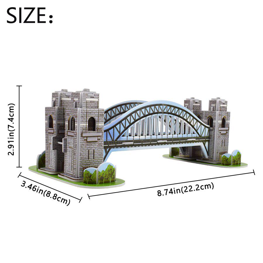 

3D головоломка, Сиднейский мост Харбор-Бридж, мир, архитектурная головоломка, модель здания, комплект для детей, игрушки, подарки
