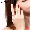 925 Sterling Silber Geometrischer Edelstein-Inlay-Ring für Damen Hochzeits Schmuck Mode Geschenke