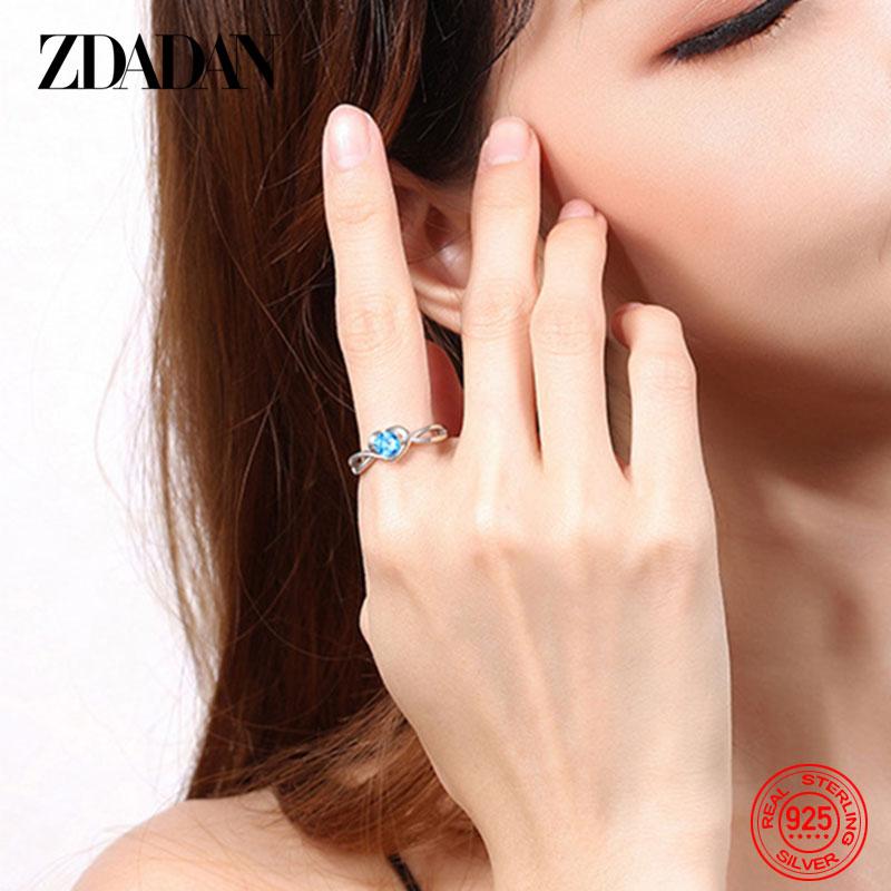 925 Sterling Silber Geometrischer Edelstein-Inlay-Ring für Damen Hochzeits Schmuck Mode Geschenke