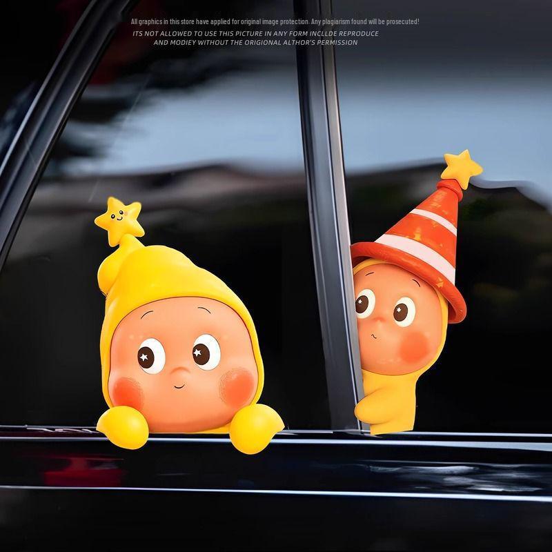 Waterproof Star Cartoon Car Decal - Creative Cute Window Sticker