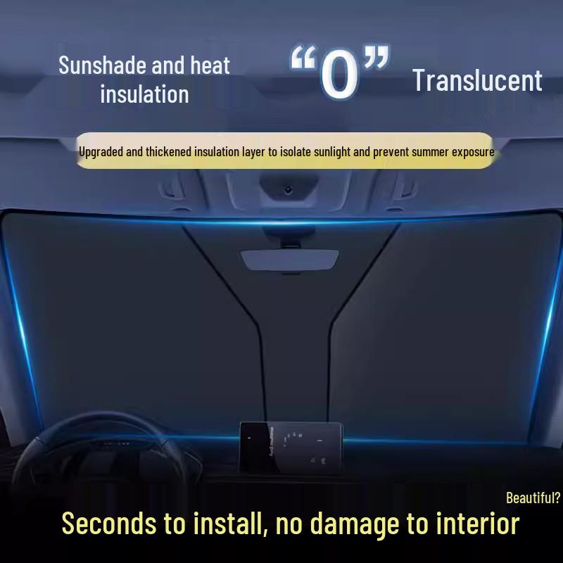 Car Sunshade Windshield Curtains - Heat Insulation & Summer Cooling