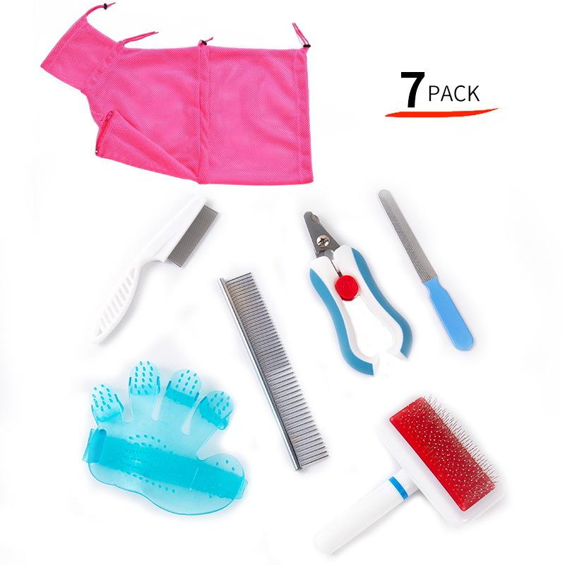 Pet cleaning and grooming tools, cat grooming brush, cat bathing bag, pet shop supplies