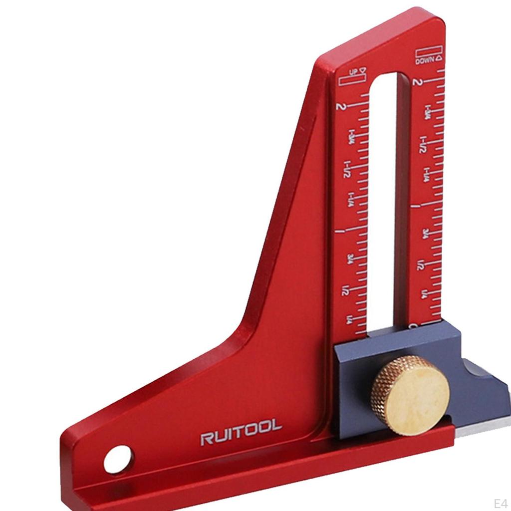 Table Saw Height Gauge Adjustable Professional Use Measurement Tool Double Scale Depth