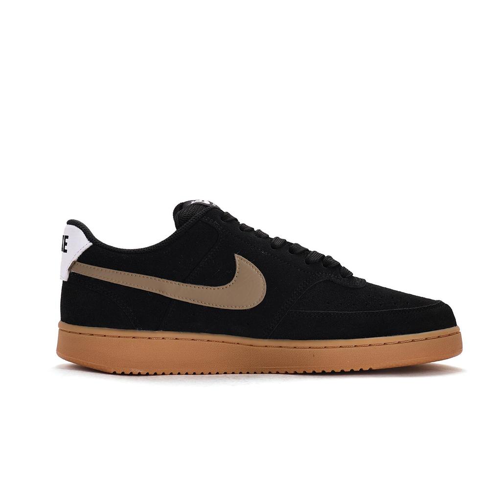 Nike Court Vision Coverage Abrasion Resistant Slip Resistant Low top Skateboard Shoes Unisex Black Brown IO7727-001(Team59-)
