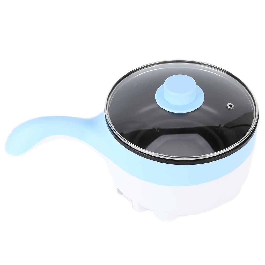 24V 2L Car Electric Cooking Pot Stainless Steel Non Stick Multifunction Cooker with Steamer(Sky