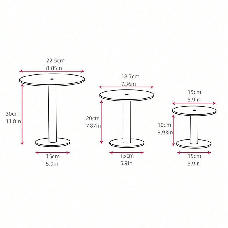 Transparent Acrylic Cake Rack Round Cake Stand For Desserts Cupcake Pastry Candy Display Stand For Wedding Event Birthday Party