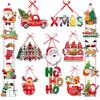 Christmas Decoration Door Banner Door Hanging Garland Porch Sign Backdrop Decoration For Christmas Xmas Holiday Party Supplies