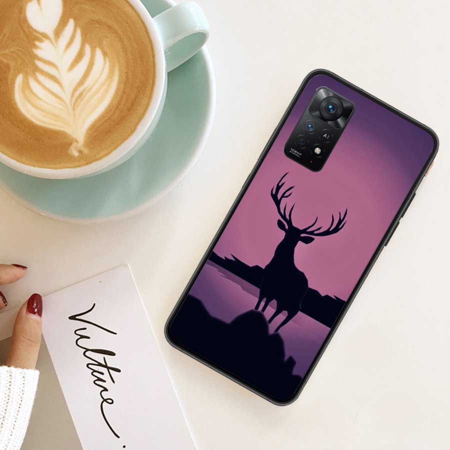 Carcasa de telefon Shooting Elk in The Sunset Forest pentru Redmi Note 13 Pro 5G Plus 12 12C 10 10A 10C 9 9A 9C 9T 8 8A K60 K70 Pro Xiaomi