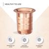 Copper Tumbler Cup with Lid, Set of 2, 300 Ml
