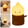 Night Light Adorable Shape Dimmable 2 Lighting Modes USB Rechargeable Realistic Flickering Flame LED Bedside Lamp