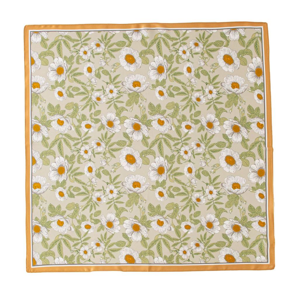Premium Silk Scarf 70 Spring and Autumn Women's Square Scarf Sunscreen New Plain Crepe Satin Mulberry Silk High-end Souvenir