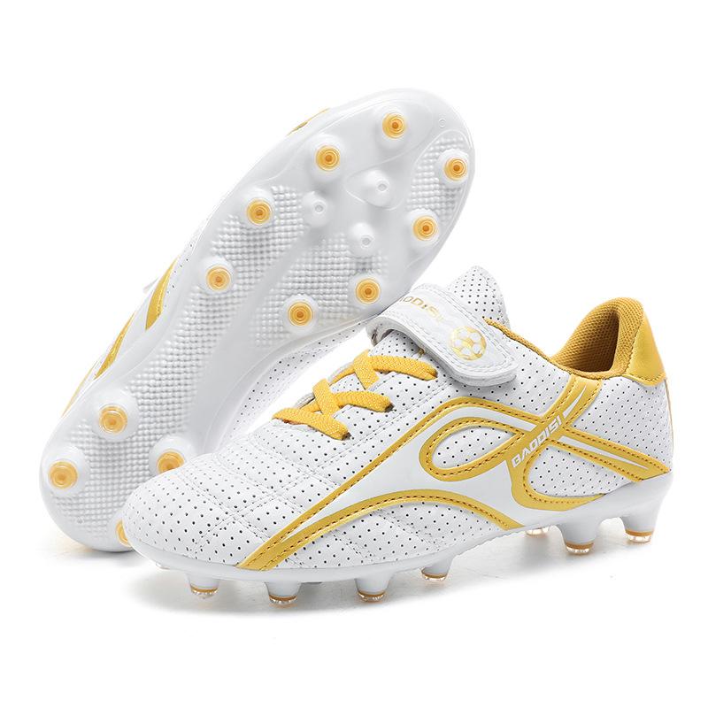 Factory direct sales children's new football shoes broken nails long nails broken nails rotating buckle ground student game football shoes