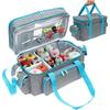 Large Sewing Machine Bag Double Layer Embroidery Thread Yarn Carrying Case Portable Storage Tote Sewing Machine Accessories