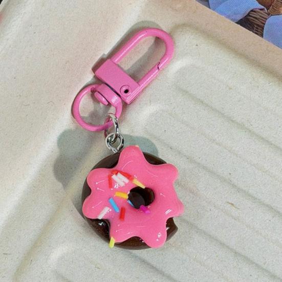Keychain Pendant Corn Egg Tart Design Mini Size Food Keyring Keys Bags Phone Lanyard Versatile Hanging Ornament