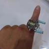 Rotatable Fishing Reel Necklace Luxury Men Neck Pendant Neck Chain Fishing Reel Ring  Fishermen