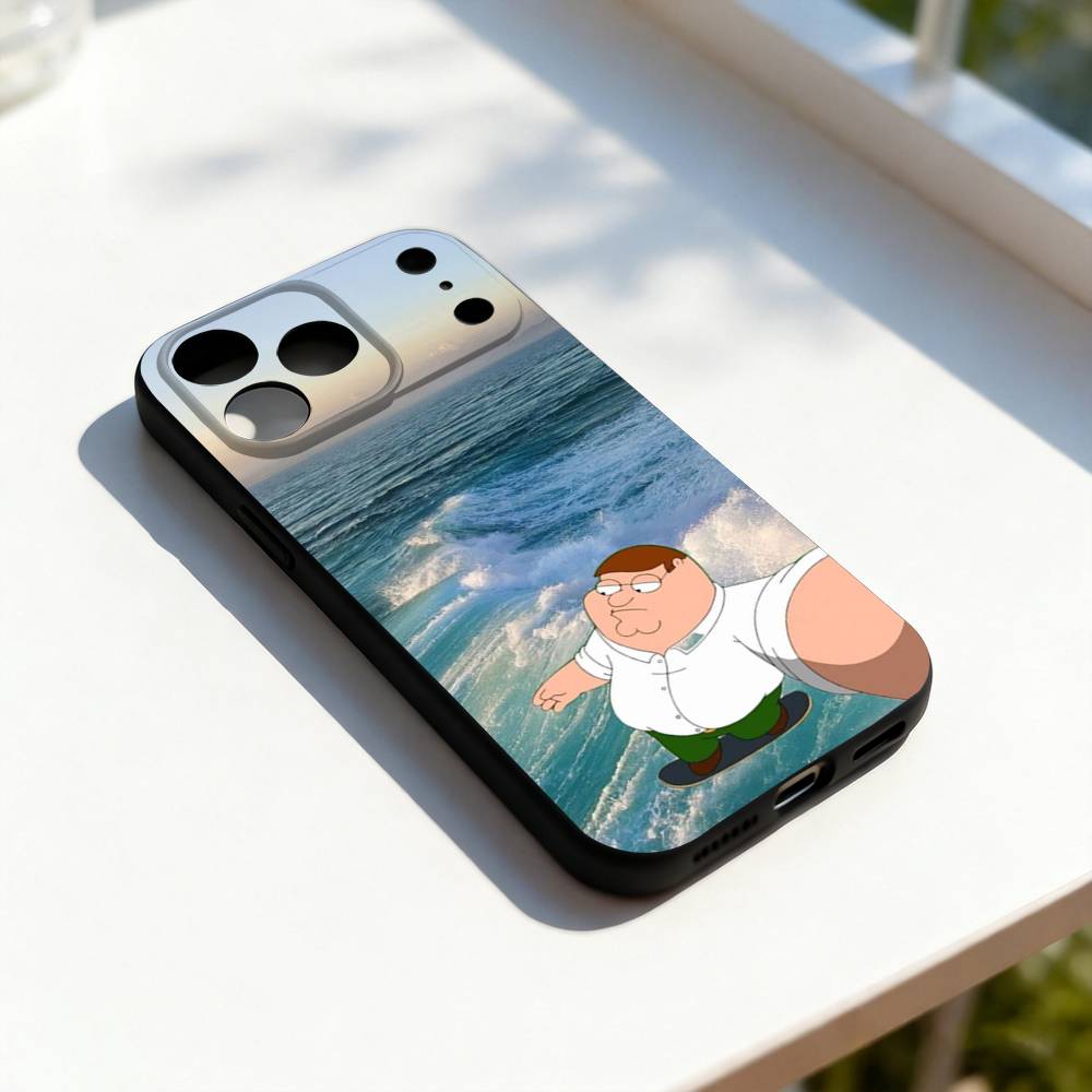 

F-Family Funny G-Guy Funny Phone Case For iPhone 11,12,13,14,15,16,17,Pro,Max,Plus,E,SE4,Air,Mini Black Soft Cover iPhone15plus