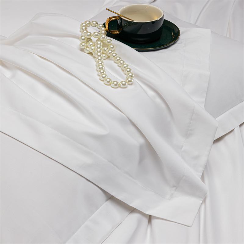 Pure White 60s Sateen Hotel Pillowcase - Single Piece