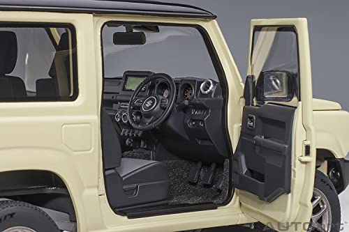 AUTOart 1/18 Scale Suzuki Jimny (JB64) Ivory Metallic with Black Roof, Finished Model, 78500