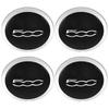 4pcs 133mm Hubcap for Fiat 500 Wheels Centre Hub Caps Set 68078419AC 68078421AC Dust Cover Sliver 51884863