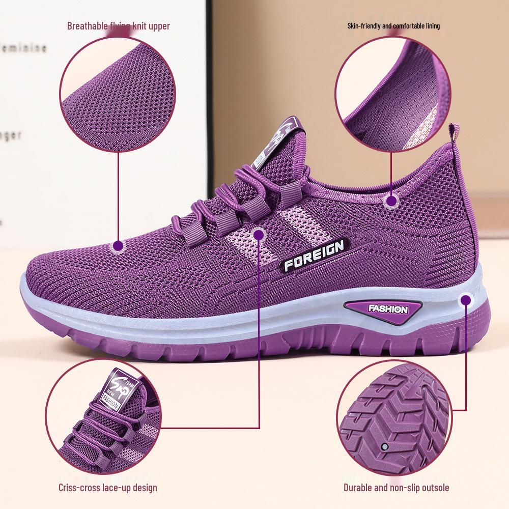 2025 Women's Breathable Mesh Low-Top Outdoor Fashion Sneakers