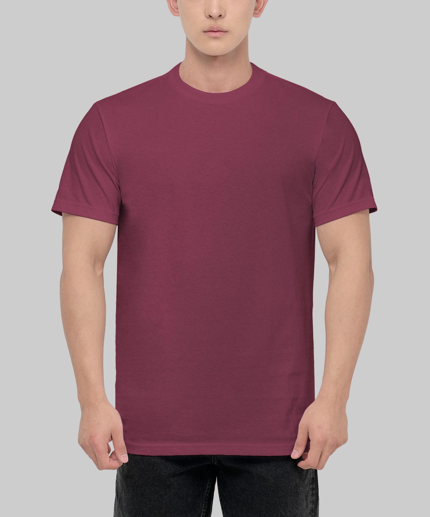 Shakawear 6.0Oz Active Plain Basic Short Sleeve T-Shirt_Burgundy 2Xl