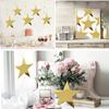 80 Pcs Gold Stars Cutouts Double Printed Paper 6 Inches Paper Star Decorations Glitter Star Confetti Cutouts Cardboard