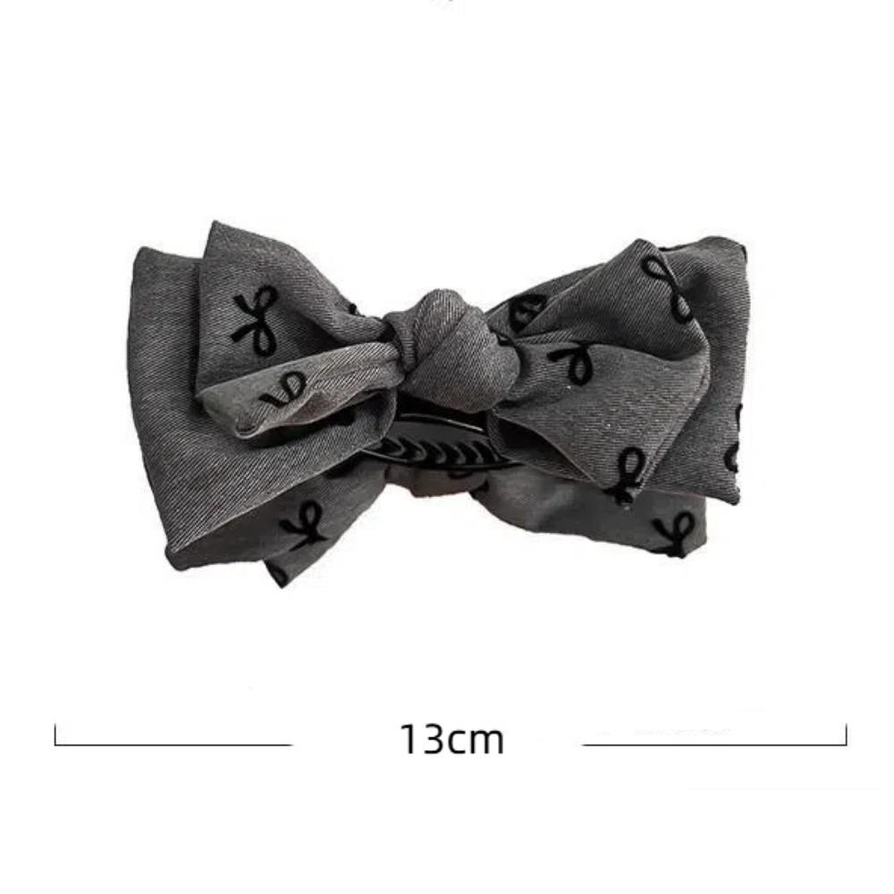 Barrettes Bow Print Claw Hair Headpiece Ponytail Clip Fashion Women's Hair Claw