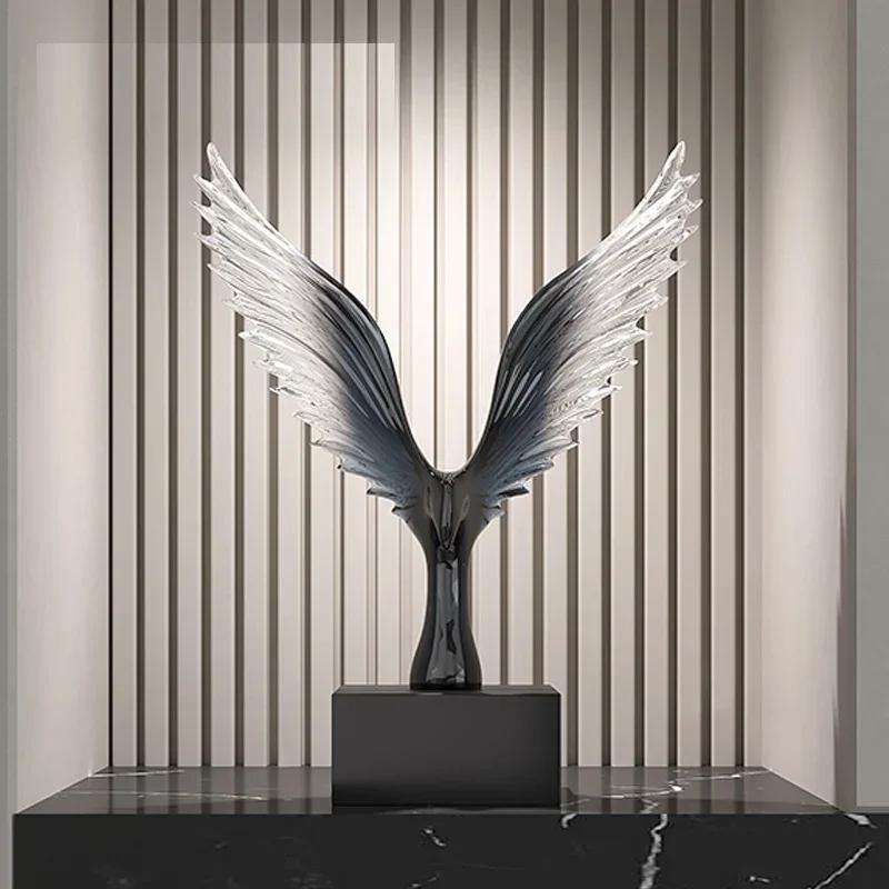 Creative Decor Sculptures Office Decoration Animal Eagle Sculpture Model Ornament Living Room Wine Cabinet Artistic Soft Decor
